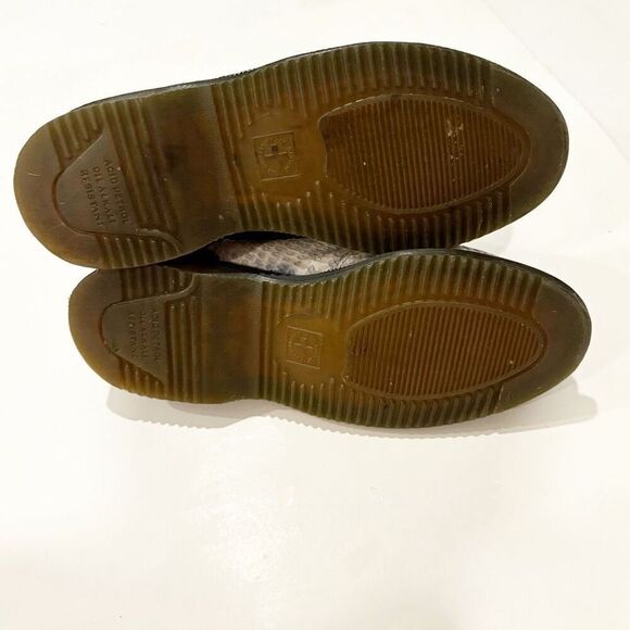 Dr. Martens Flora Snakeskin Chelsea Boots Sz 7 Asciano Leather Gray - Picture 5 of 6